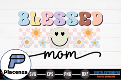 Blessed Mom – Retro Mothers Day SVG Design 235