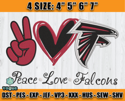 Atlanta Falcons Embroidery, NFL Falcons Embroidery, NFL Machine Embroidery Digital, 4 sizes Machine Emb Files -24-vogue