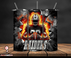 Las Vegas Raiders Tumbler Wrap, Crack Hole Design, Logo NFL Football, Sports Tumbler Png, Tumbler Design by Jenniekim St