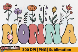 Nonna PNG, Flower Grandma Mothers Day Design 113