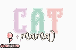 Cat Mama Retro Cat Mom Quote SVG Design 380