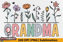 Grandma PNG, Floral Flower Mothers Day Design 107