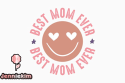 Retro Mothers Day SVG Best Mom Ever Design 305