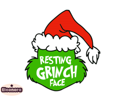 Grinch Christmas SVG, christmas svg, grinch svg, grinchy green svg, funny grinch svg, cute grinch svg, santa hat svg 210