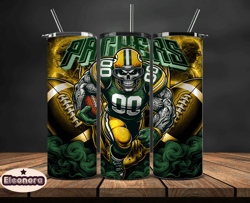 Green Bay Packers Tumbler Wrap, Football Wraps, Logo Football PNG, Logo NFL PNG, All Football Team PNG, Design by Eleono