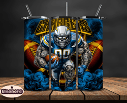 Los Angeles Chargers Tumbler Wrap, Football Wraps, Logo Football PNG, Logo NFL PNG, All Football Team PNG, Design by Ele