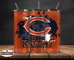 Chicago Bears Logo NFL, Football Teams PNG, NFL Tumbler Wraps PNG, Design by Eleonora14