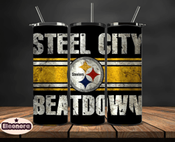 Pittsburgh Steelers Logo NFL, Football Teams PNG, NFL Tumbler Wraps PNG, Design by Eleonora39