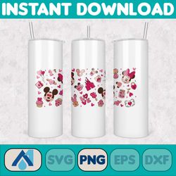 Valentine Cartoon Png Glass Can, Happy Valentine 16oz Libbey Glass Wrap Png, Valentine Mickey Png, Funny Valentine Png (