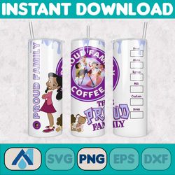 Cartoon Tumbler, Starbucks Tumbler 20oz Skinny Sublimation, Cute Digital Design, PNG Instant Download (18)