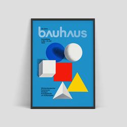 Bauhaus - 50 years of Bauhaus exhibition poster by Herbert Bayer, 1968