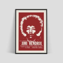 Jimi Hendrix - Original vintage concert poster, Ft. Worth, Texas, 1969