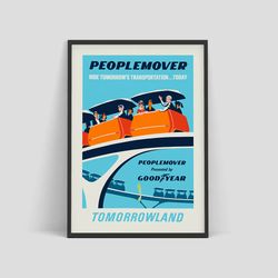 Peoplemover - Disneyland Park Attraction Poster, 1967