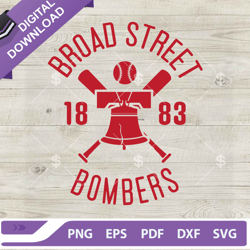Broad Street Bombers SVG, Philadelphia Philly Baseball SVG, Broad Street Bombers 1883 Philly,NFL svg, Football svg, supe