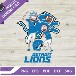 Rick And Morty Detroit Lions NFL SVG, Rick And Morty NFL SVG, Detroit Lions NFL Football SVG,NFL svg, Football svg, supe
