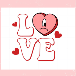 Bad Bunny Love Heart , Valentine svg,Valentine day svg,Valentine day,Happy Valentine