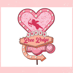 Groovy Cupid Love Lodge Vacant SVG, Valentine svg,Valentine day svg,Valentine day,Happy Valentine
