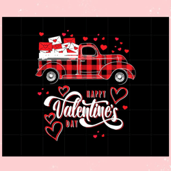 Happy Valentines Day Red Truck With Hearts , Valentine svg,Valentine day svg,Valentine day,Happy Valentine