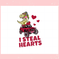 I Steal Hearts Dinosaur Valentines Day Svg Graphic Designs Files, Valentine svg,Valentine day svg,Valentine day,Happy Va