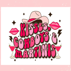 Kisses Cowboys Martinis Rodeo Season PNG, Valentine svg,Valentine day svg,Valentine day,Happy Valentine