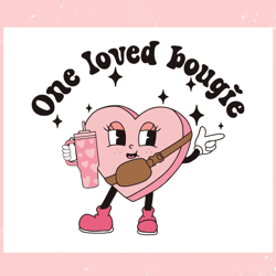 One Loved Bougie Heart Stanley SVG, Valentine svg,Valentine day svg,Valentine day,Happy Valentine