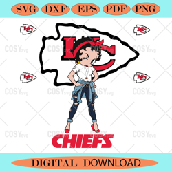 Betty Boop Kansas City Chiefs Svg Sport Svg,NFL svg,NFL Football,Super Bowl, Super Bowl svg,Super Bowl