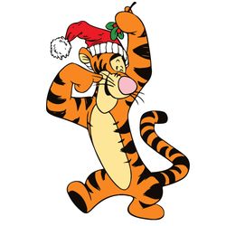 Tigger Christmas SVG, Baby Pooh Tiger SVG, Santa Winnie The Pooh SVG