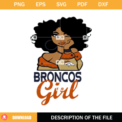 Broncos Girl SVG, Denver Broncos SVG, Sport Nfl SVG,NFL svg, NFL foodball