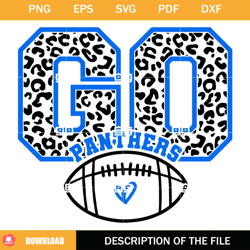 Go Panthers Football SVG,Leopard Go Panthers SVG, Panthers SVG,NFL svg, NFL foodball