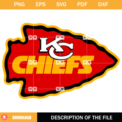KC Chiefs SVG, Chiefs Mascot SVG,NFL svg, NFL foodball