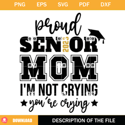 Proud Senior Mom 2023 Im Not Crying Youre Crying SVG,NFL svg, NFL foodball