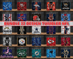 Bundle 32 Design NFL Teams, NFL Logo, Tumbler Design, Design Bundle Football, NFL Tumbler Design 03