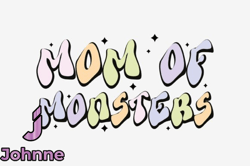 Mom of Monsters,Retro Halloween Svg Design08
