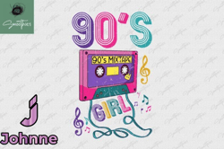 90s Girl Retro Vintage Old Cassette PNG Design 31