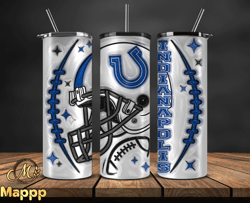 3D Indianapolis Colts Inflated Puffy Tumbler Wraps , Nfl Tumbler Png 42