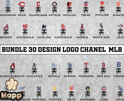 Bundle 30 design logo Chanel MLB, MLB Logo, MLB Logo Team, MLB Png, MLB Tumbler, MLB Design 05