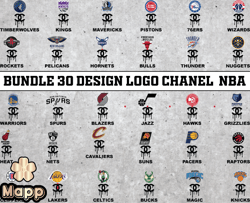 Bundle 30 design logo Chanel NBA, NBA Logo, NBA Logo Team, NBA Png, NBA Tumbler, NBA Design 03