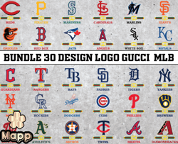 Bundle 30 design logo Gucci MLB, MLB Logo, MLB Logo Team, MLB Png, MLB Tumbler, MLB Design 06