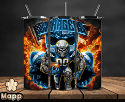 Los Angeles Chargers Fire Tumbler Wraps, ,Nfl Png,Nfl Teams, Nfl Sports, NFL Design Png, Design by Mappp 18