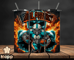 Miami Dolphins Fire Tumbler Wraps, ,Nfl Png,Nfl Teams, Nfl Sports, NFL Design Png, Design by Mappp 20
