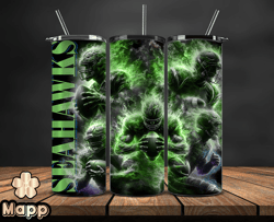 Seattle Seahawks Glow Tumbler Wraps, , NFL Logo,, NFL Sports, NFL Design Png, Design by Mappp  27