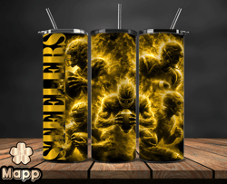 Pittsburgh Steelers Glow Tumbler Wraps, , NFL Logo,, NFL Sports, NFL Design Png, Design by Mappp  28