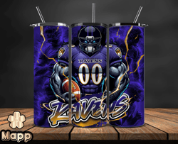 Baltimore RavensTumbler Wrap, NFL Logo Tumbler Png, Nfl Sports, NFL Design Png, Design by Jasonsome-03