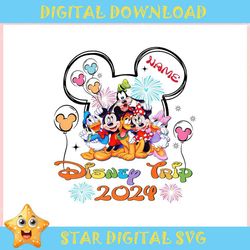 Custom Name Mickey and Friends Disney Trip 2024 ,Trending, Mothers day svg, Fathers day svg, Bluey svg, mom svg, dady sv