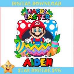 Custom Super Mario Happy Easter ,Trending, Mothers day svg, Fathers day svg, Bluey svg, mom svg, dady svg.jpg