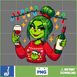Cute Boujiee Grinc Png, Christmas Grinc Png, Cute Girl Grinh Png, Sublimation (1)
