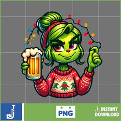 Cute Boujiee Grinc Png, Christmas Grinc Png, Cute Girl Grinh Png, Sublimation (12)