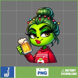 Cute Boujiee Grinc Png, Christmas Grinc Png, Cute Girl Grinh Png, Sublimation (19)