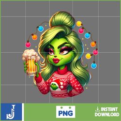Cute Boujiee Grinc Png, Christmas Grinc Png, Cute Girl Grinh Png, Sublimation (21)