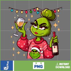 Cute Boujiee Grinc Png, Christmas Grinc Png, Cute Girl Grinh Png, Sublimation (8)